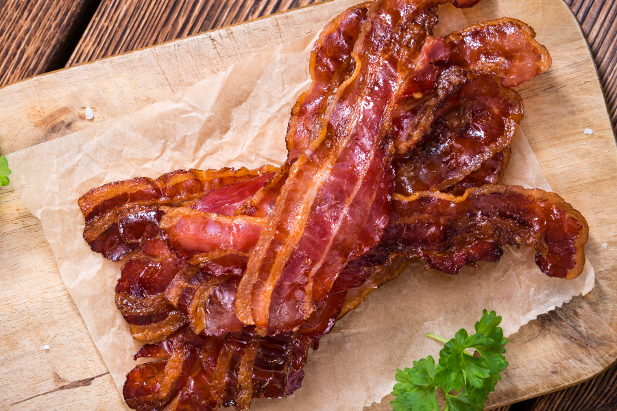 Cinnamon Spiced Candied Bacon