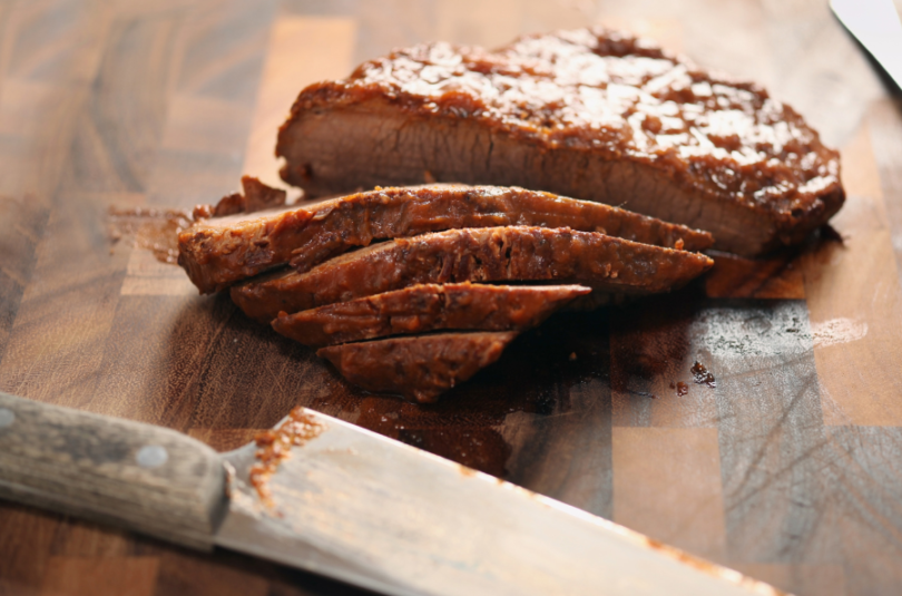 Mojave Garlic Pepper Slow Cooker Brisket