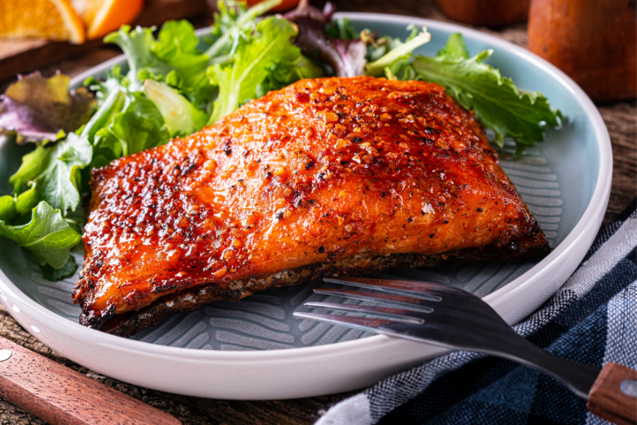 Moroccan Salmon with Honey Ginger Glaze