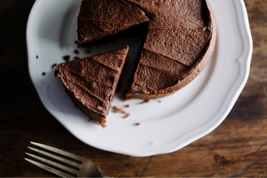 Salted Dark Chocolate Cake