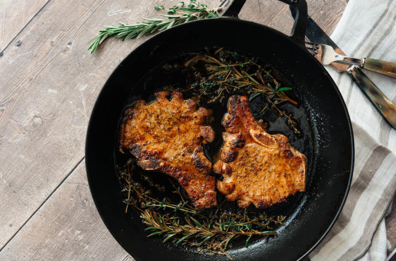 cast iron pork chops