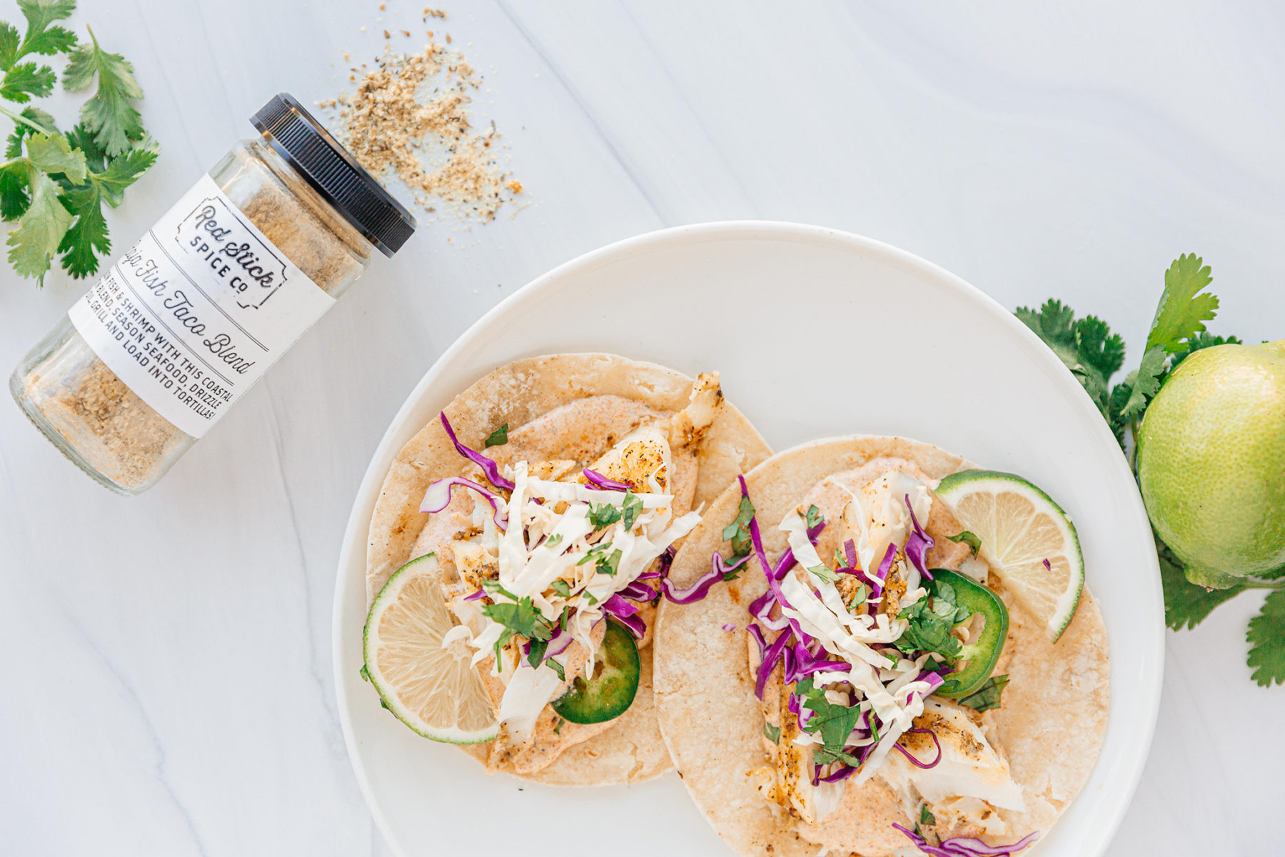 Baja Fish Tacos with lime