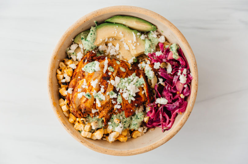 achiote chicken taco bowl