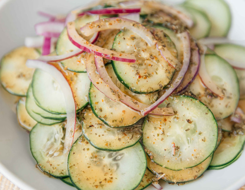 Cucumber Salad with Sunny Herb Vinaigrette