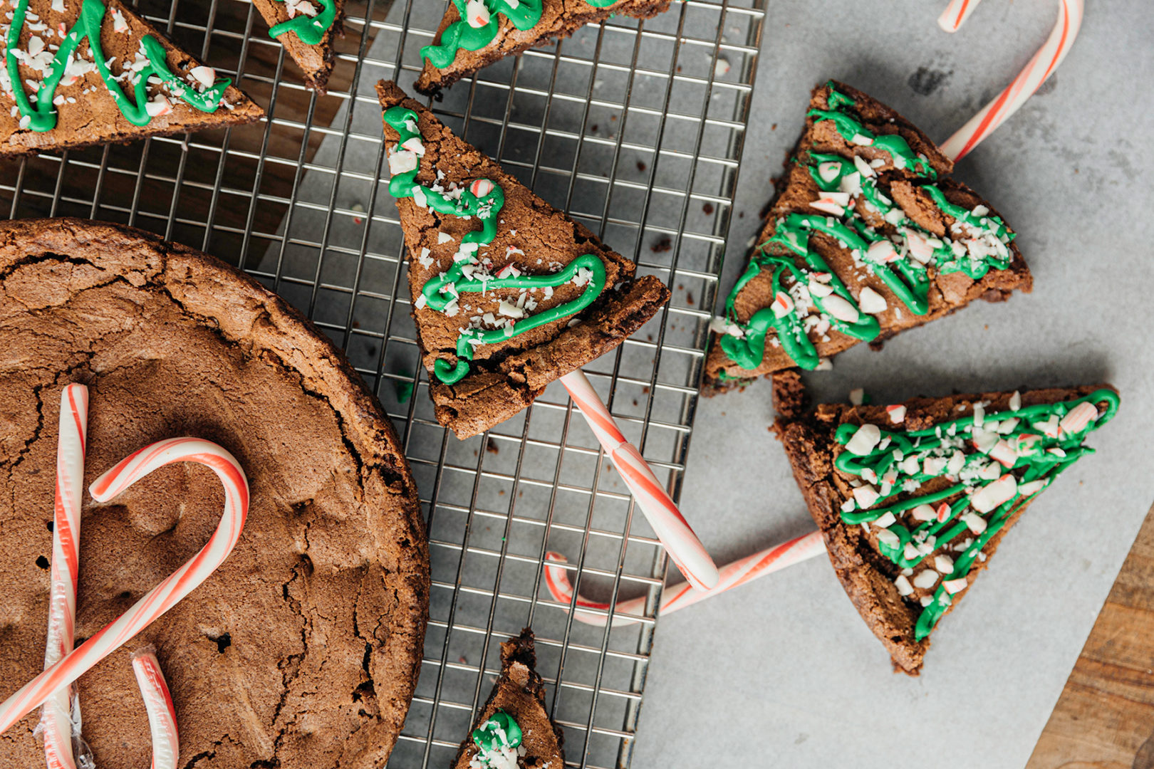 Peppermint Brownie Christmas Trees