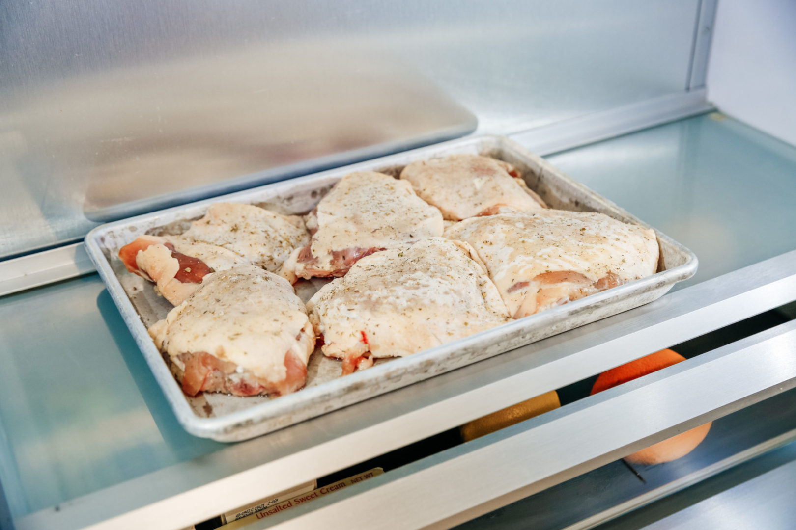 DRY BRINED SHEET PAN CHICKEN THIGHS