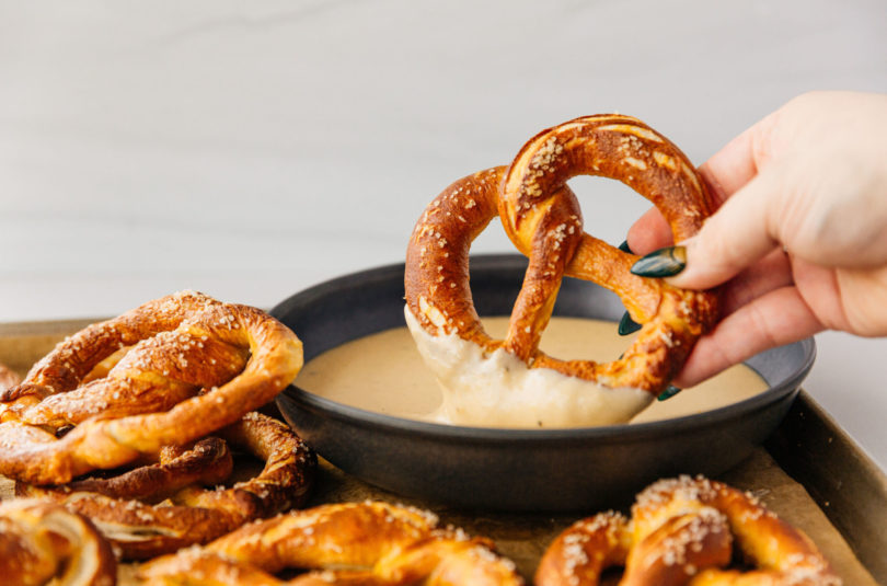 HAND MADE PRETZELS WITH BEER CHEESE