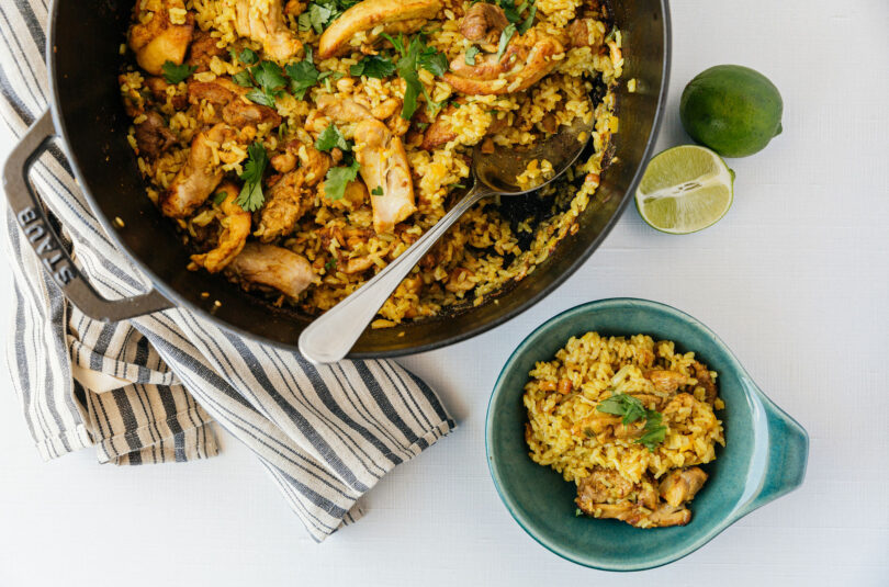 STICKY COCONUT CHICKEN AND RICE