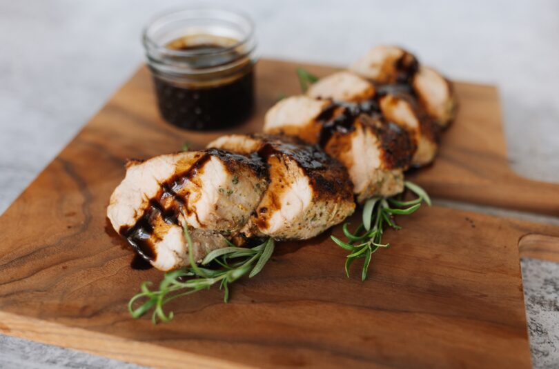 FRENCH MUSTARD PORK TENDERLOIN WITH FIG GLAZE