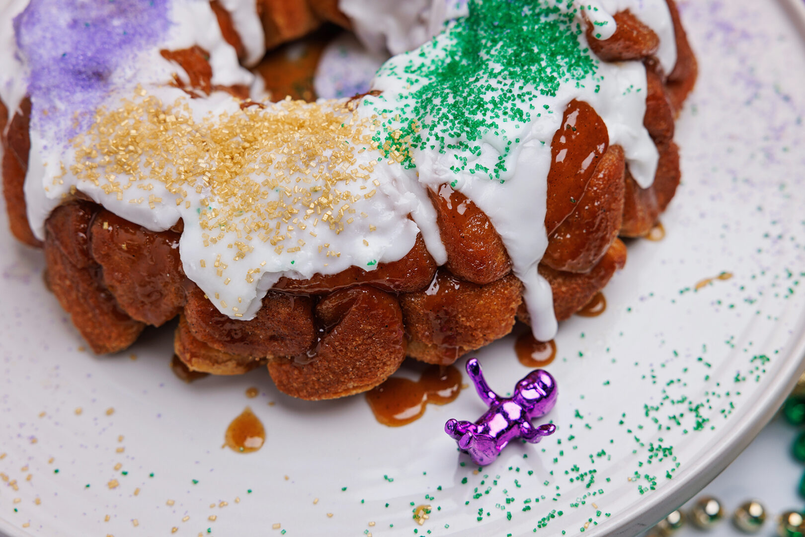 MARDI GRAS PULL APART BREAD