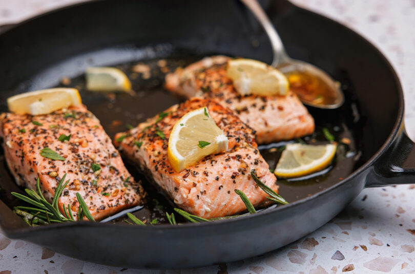 PAN SEARED GARLIC BUTTER SALMON