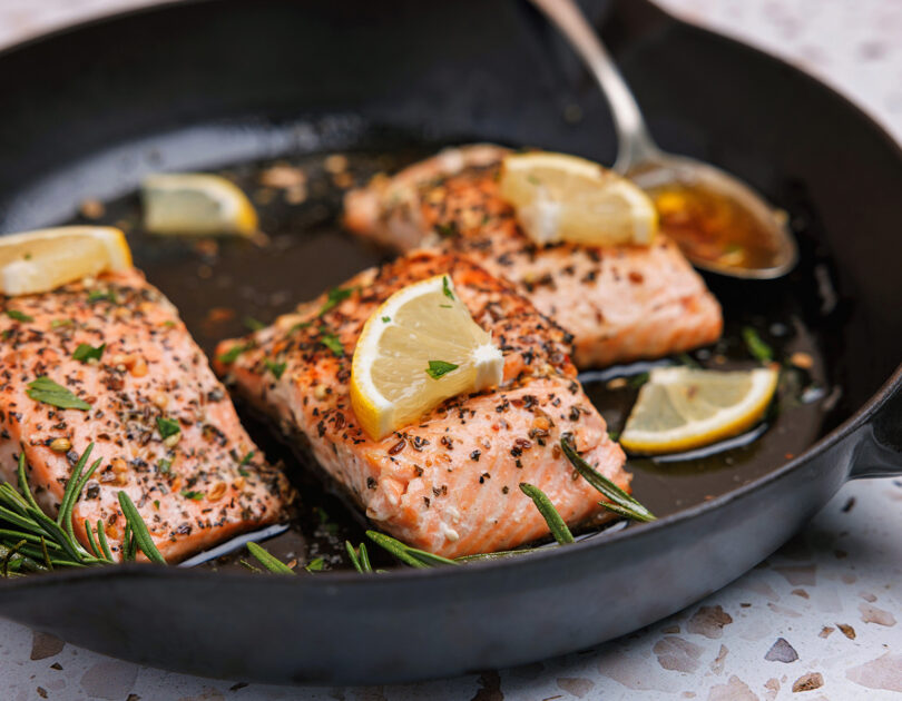 PAN SEARED GARLIC BUTTER SALMON