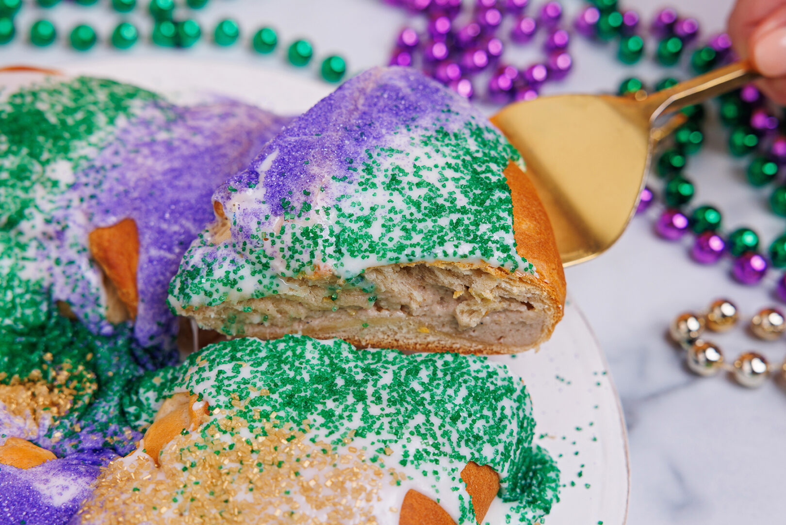 CRESCENT ROLL KING CAKE