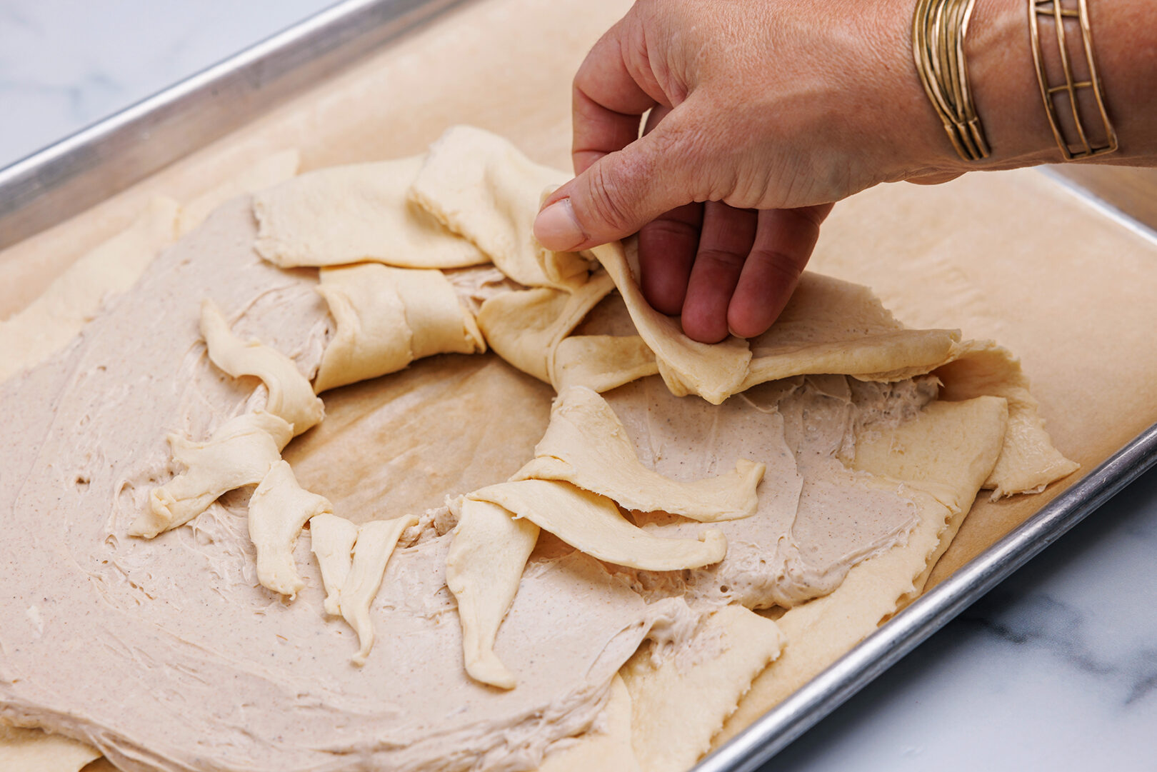 CRESCENT ROLL KING CAKE