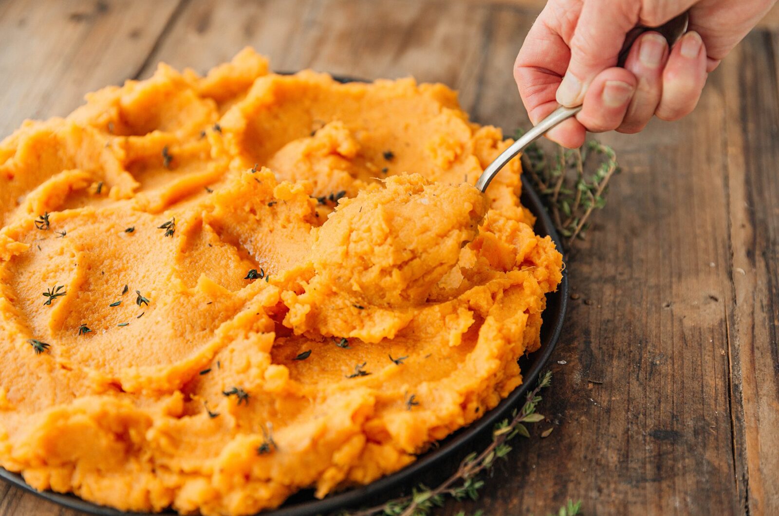 BOURBON MASHED SWEET POTATOES