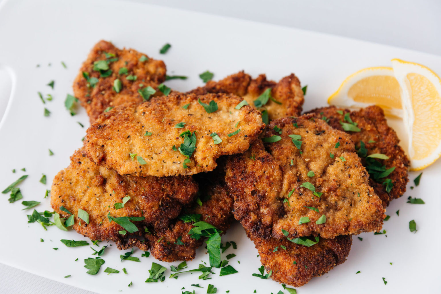 PORK SCHNITZEL WITH MUSTARD CREAM SAUCE