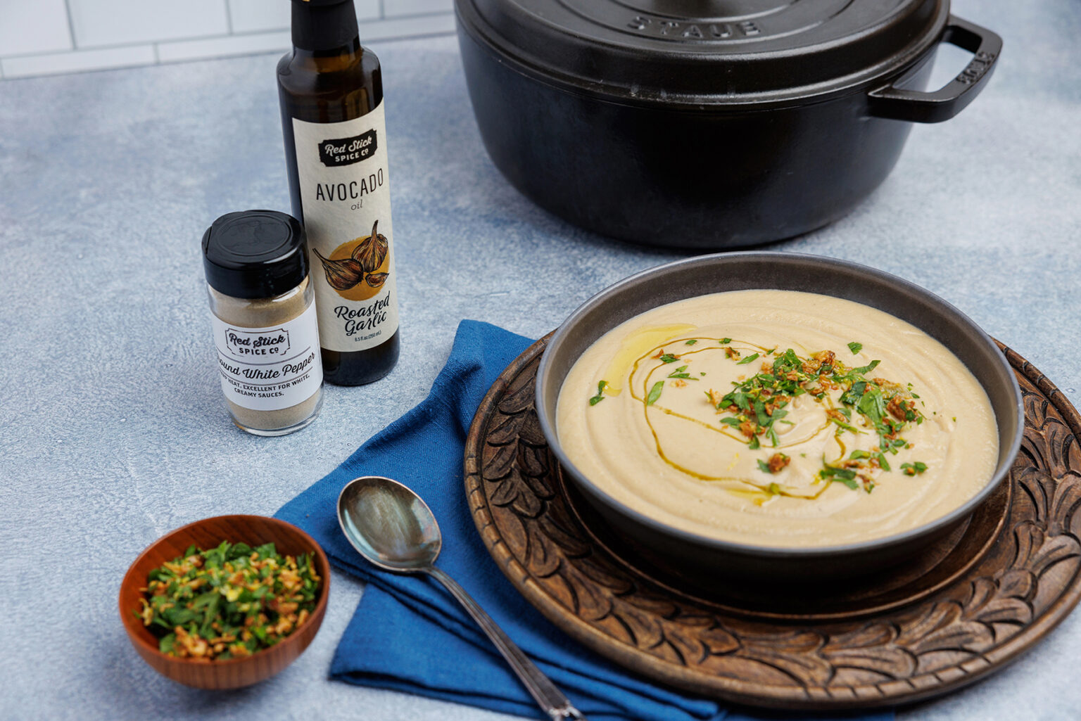 PARSNIP SOUP WITH CRISPY SHALLOT GREMOLATA Recipe | Red Stick Spice