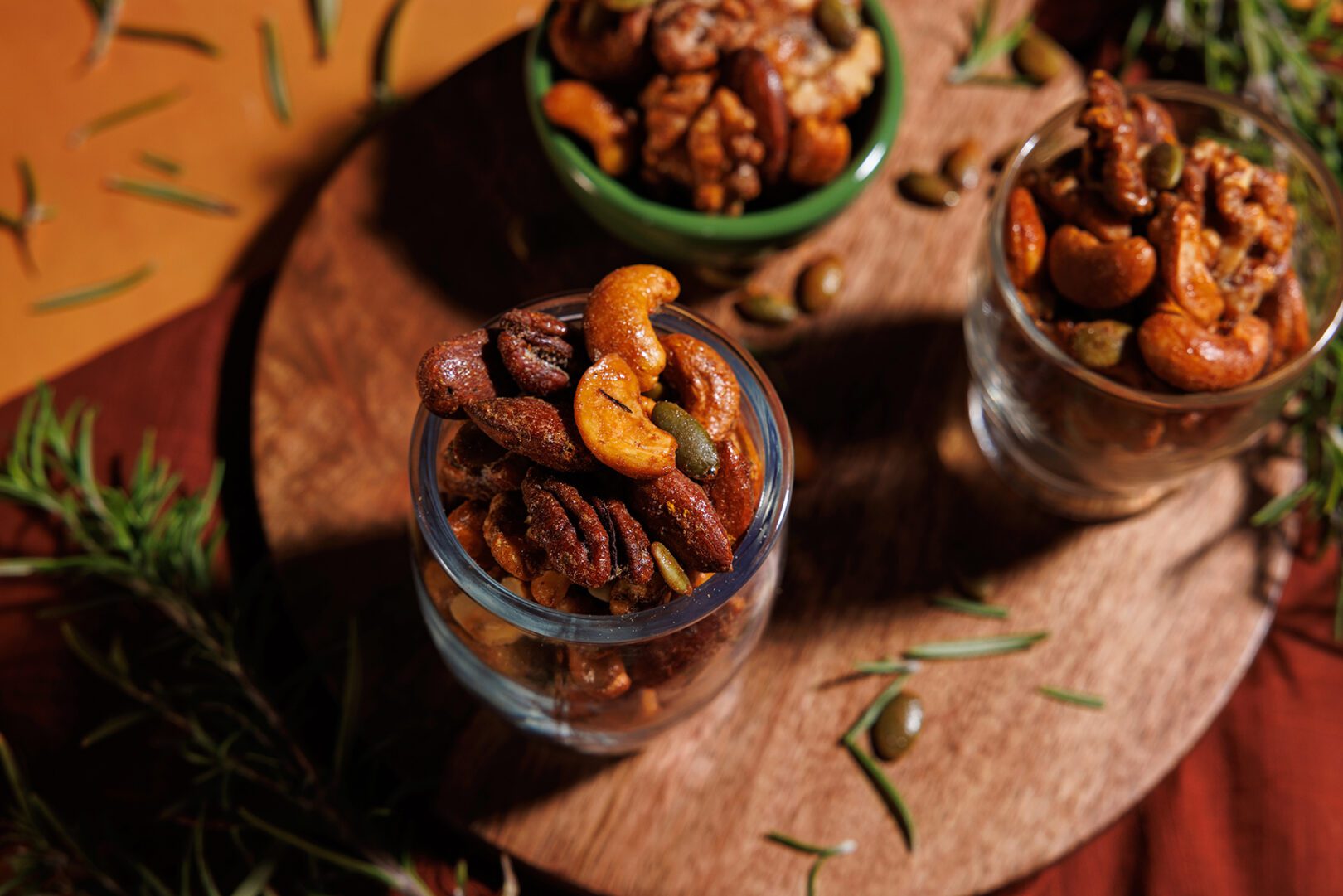 APEROL GLAZED NUTS