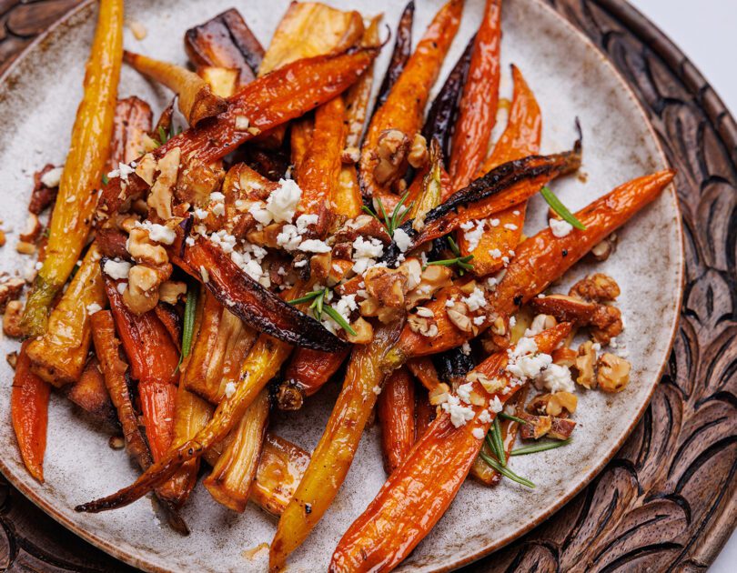 CHIPOTLE RASPBERRY ROASTED CARROTS & PARSNIPS