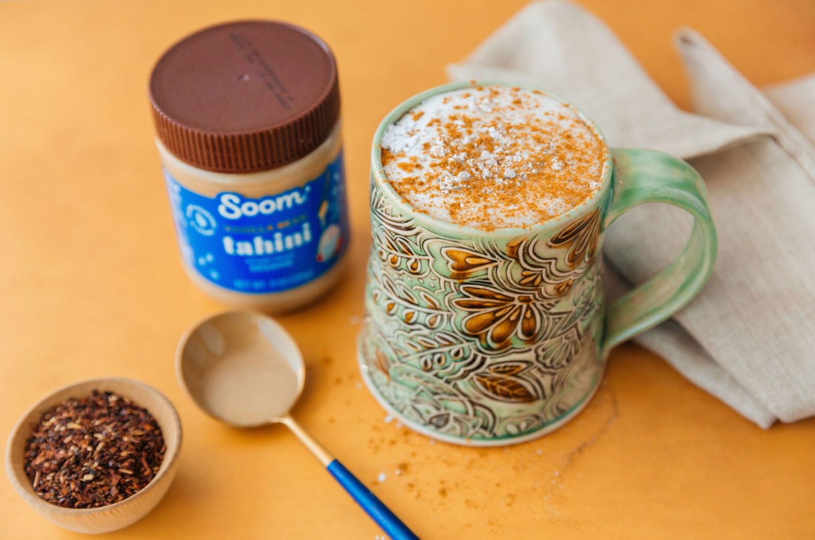 MAPLE TAHINI TEA LATTE