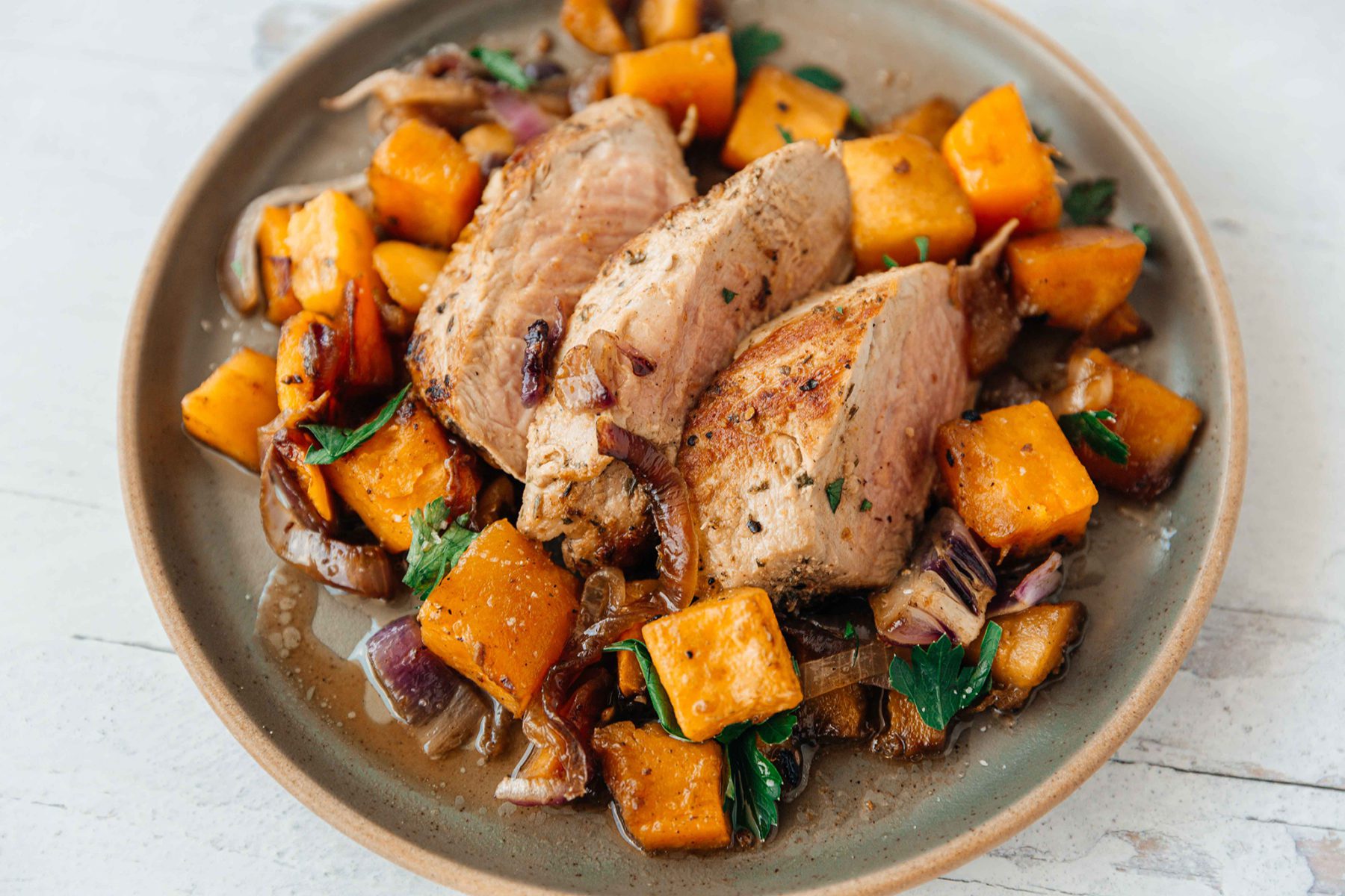 GARLIC MAPLE PORK TENDERLOIN WITH ROASTED ROOTS Recipe | Red Stick Spice