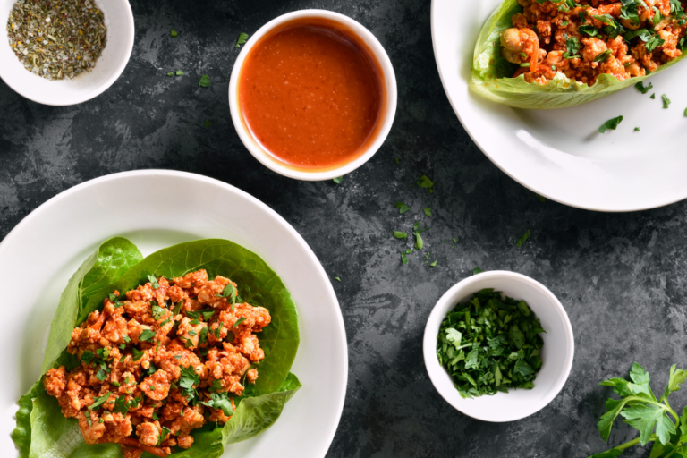 Chicken Larb with Crispy Noodles