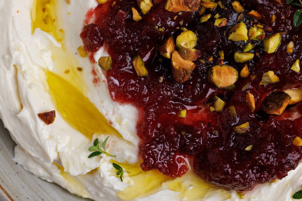 WHIPPED FETA DIP WITH CRANBERRY SAUCE