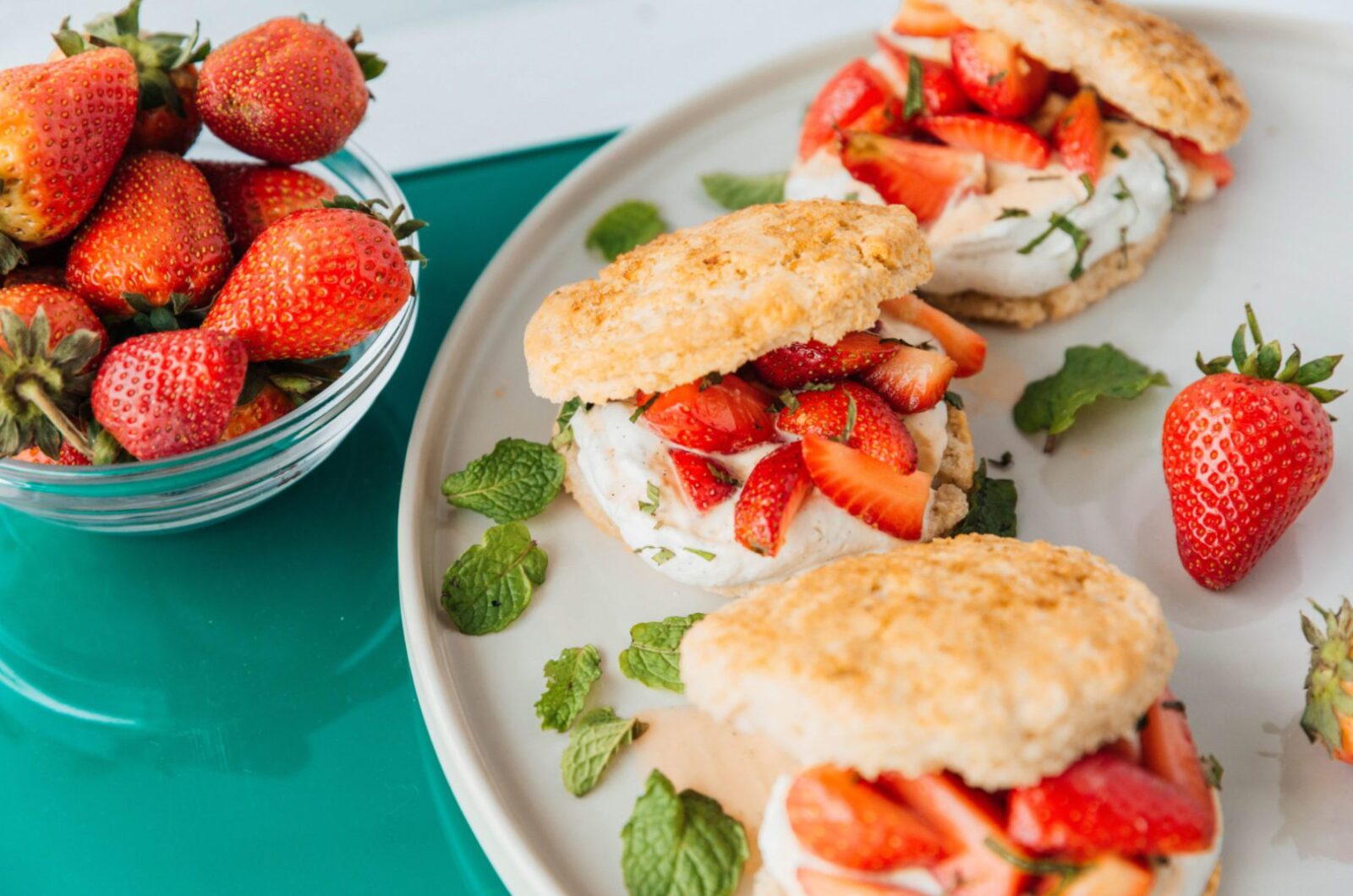 STRAWBERRY SHORTCAKES WITH ROOIBOS INFUSED BERRIES