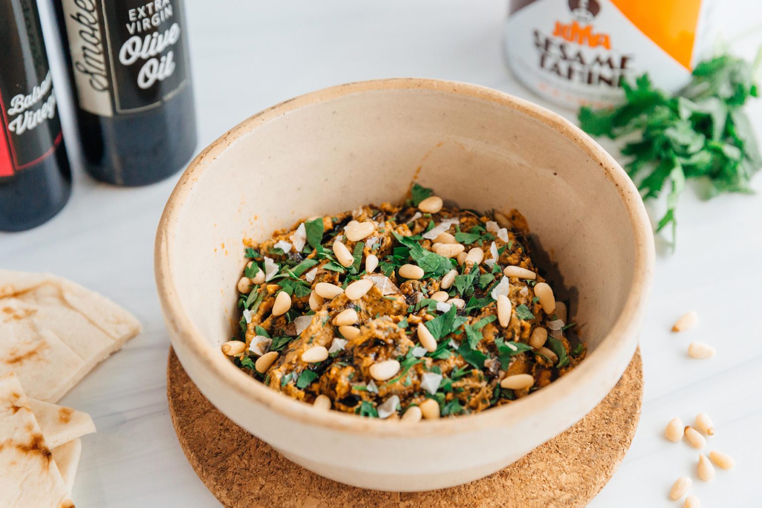 Smoky Baba Ghanouj with Pomegranate Drizzle