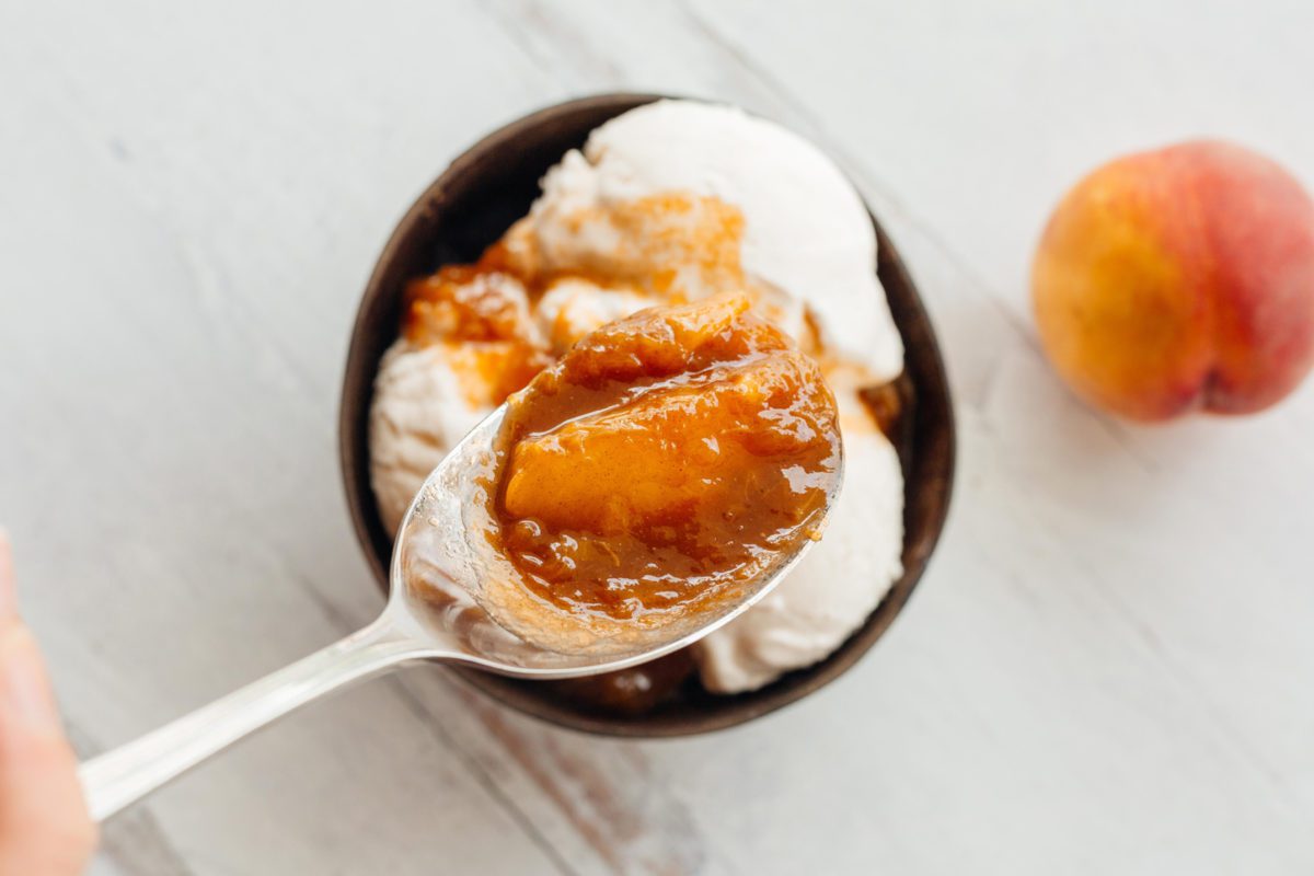 Gingery Peach Compote