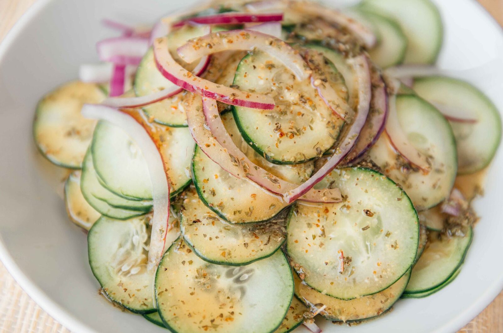 Cucumber Salad with Sunny Herb Vinaigrette