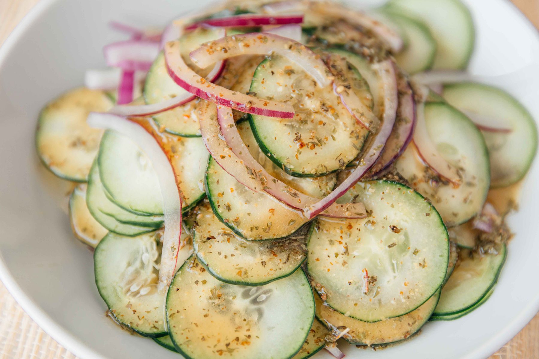 Cucumber Salad with Sunny Herb Vinaigrette Recipe | Red Stick Spice