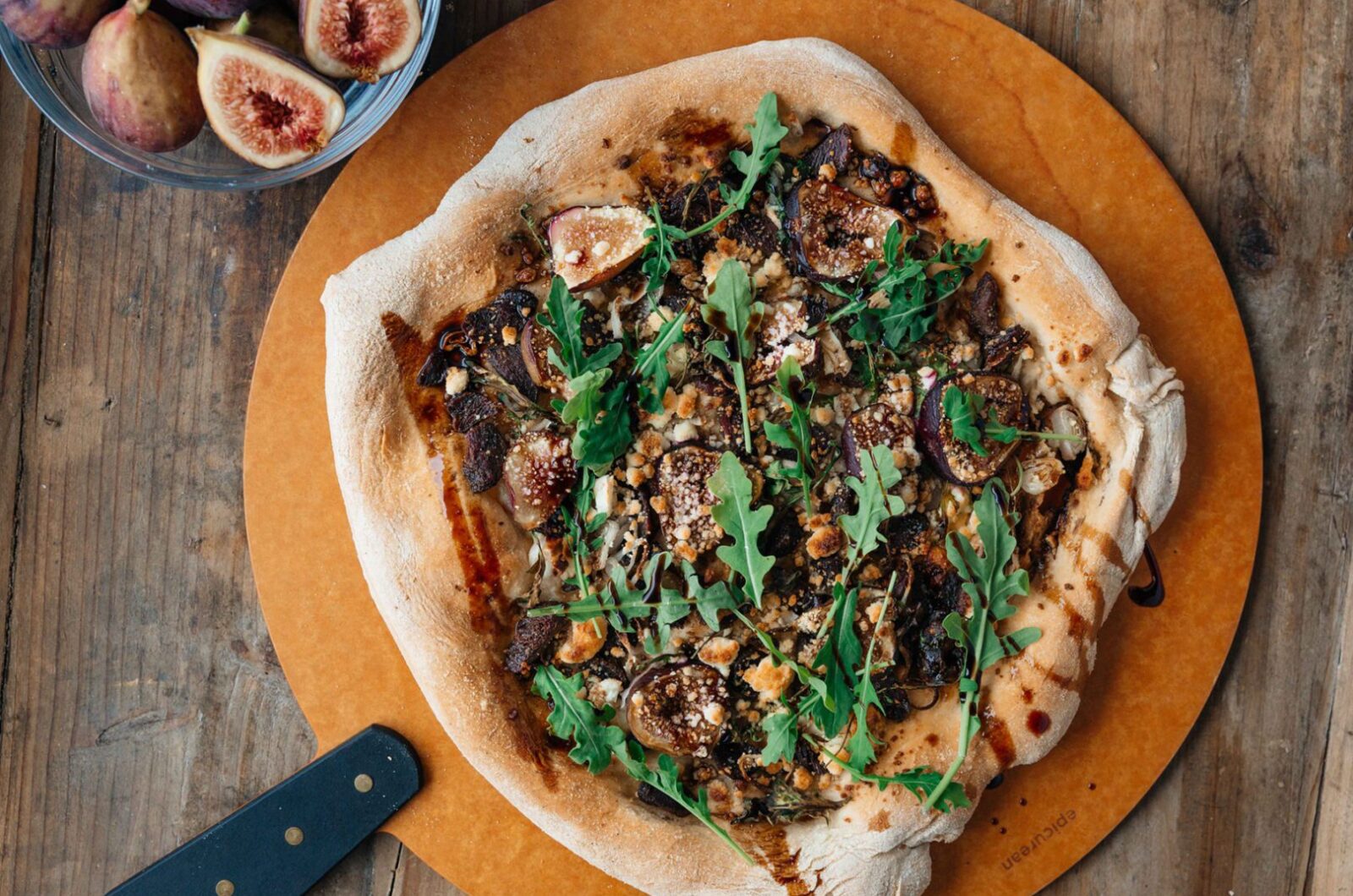 DUCK FLATBREAD WITH SHALLOT & FIGS