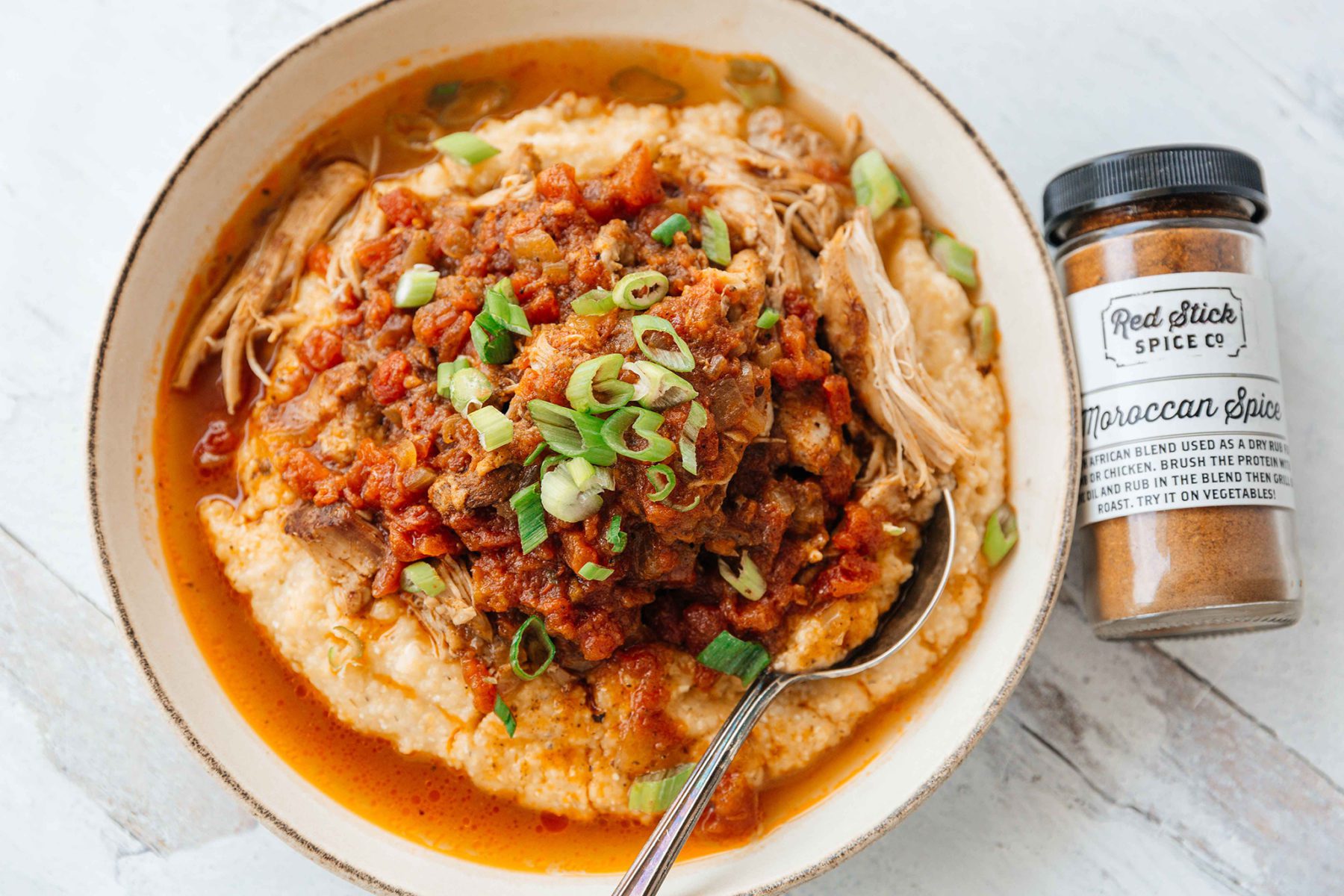 Instant Pot Moroccan Chicken with Polenta Recipe | Red Stick Spice