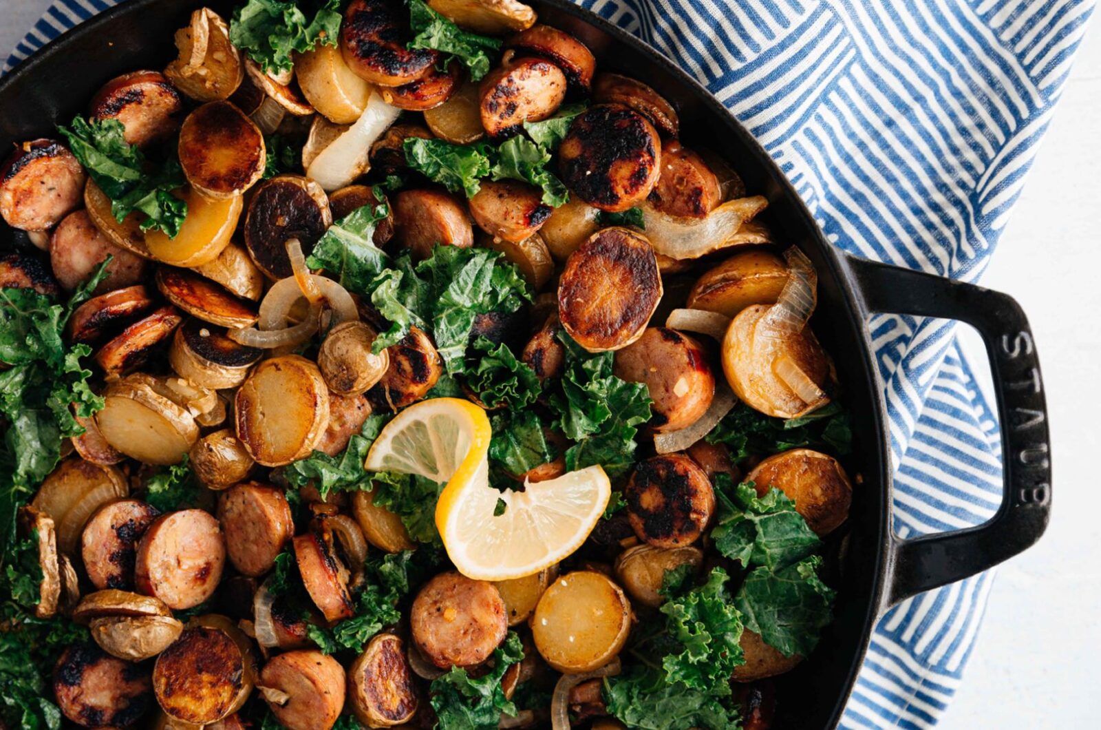 Sausage, Kale and Potato Skillet