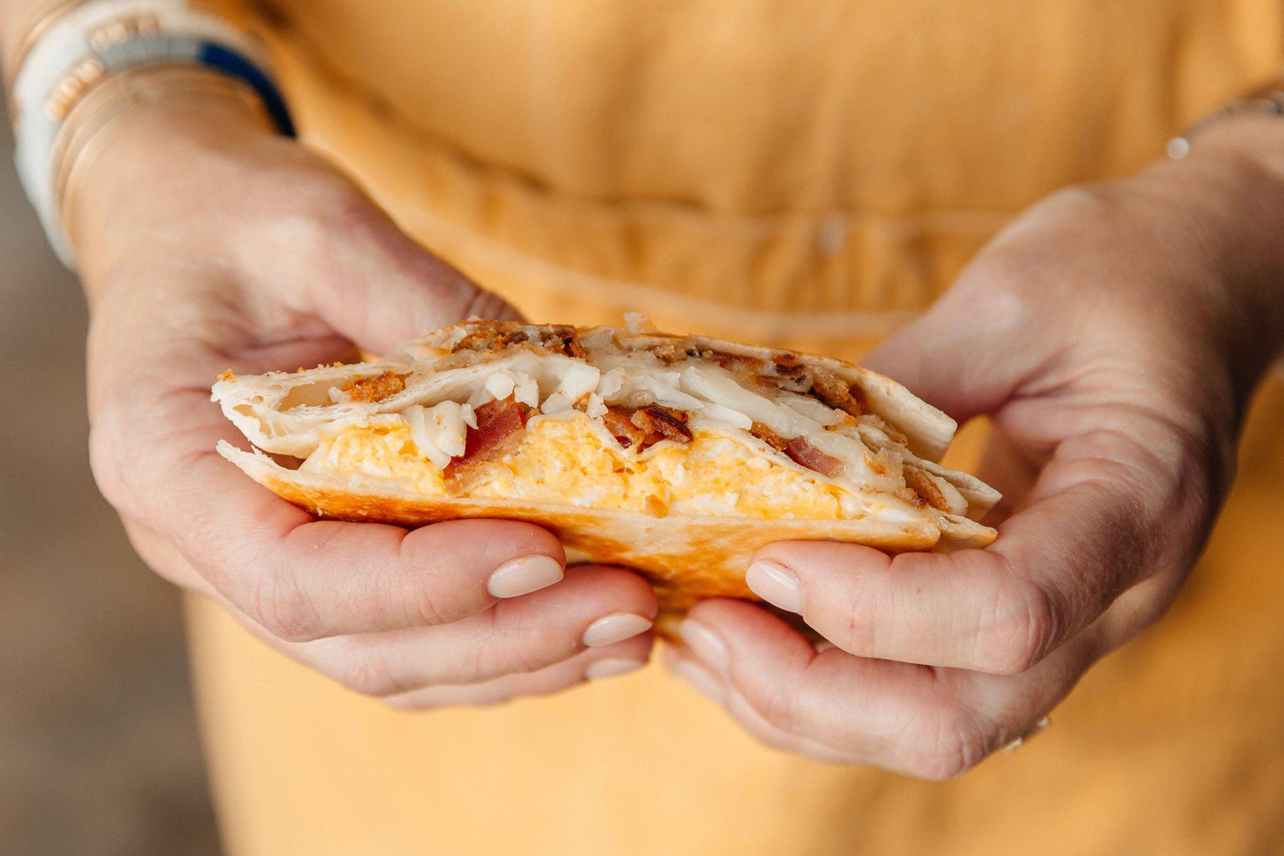 folded tik tok breakfast tortilla Recipe | Red Stick Spice