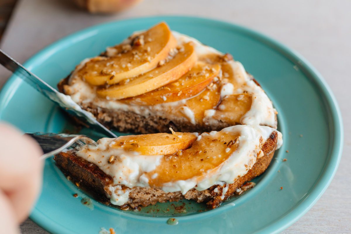 Caramelized Pineapple Ricotta Toast