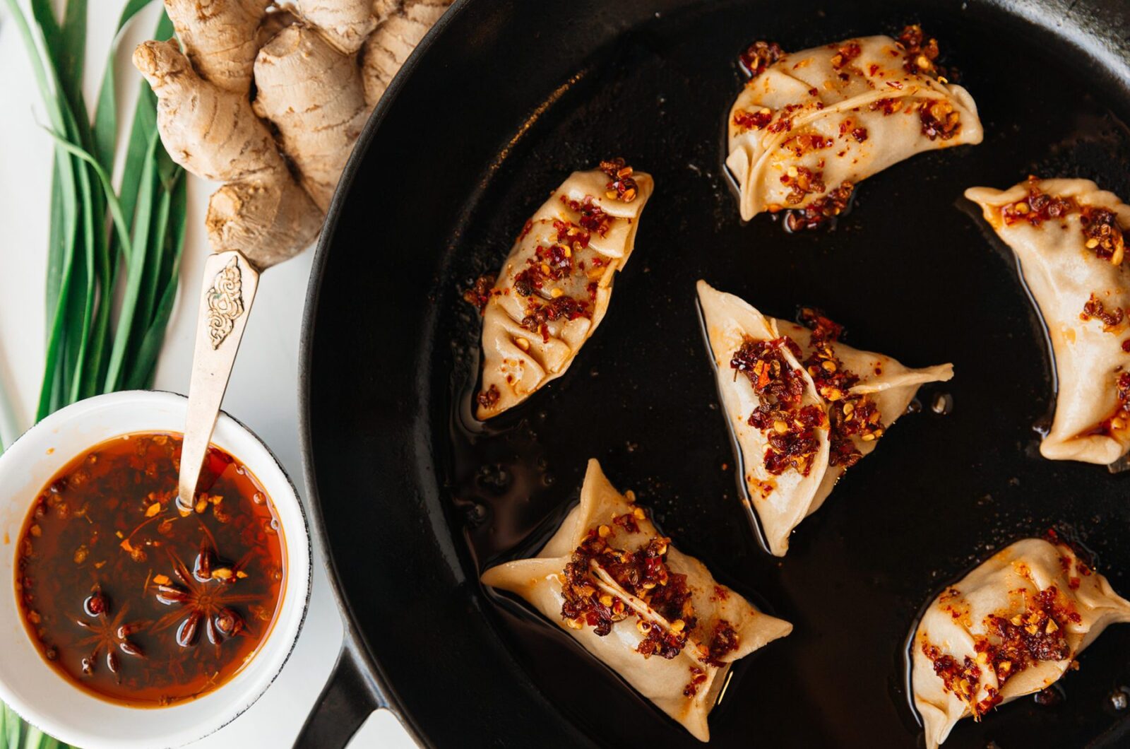 Spicy Beef potstickers