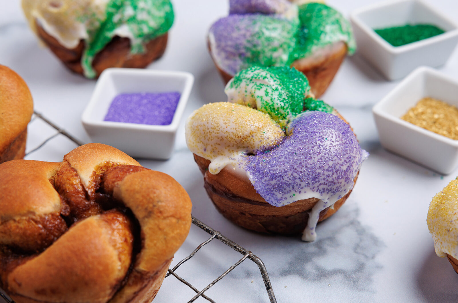 MINI KING CAKE MUFFINS