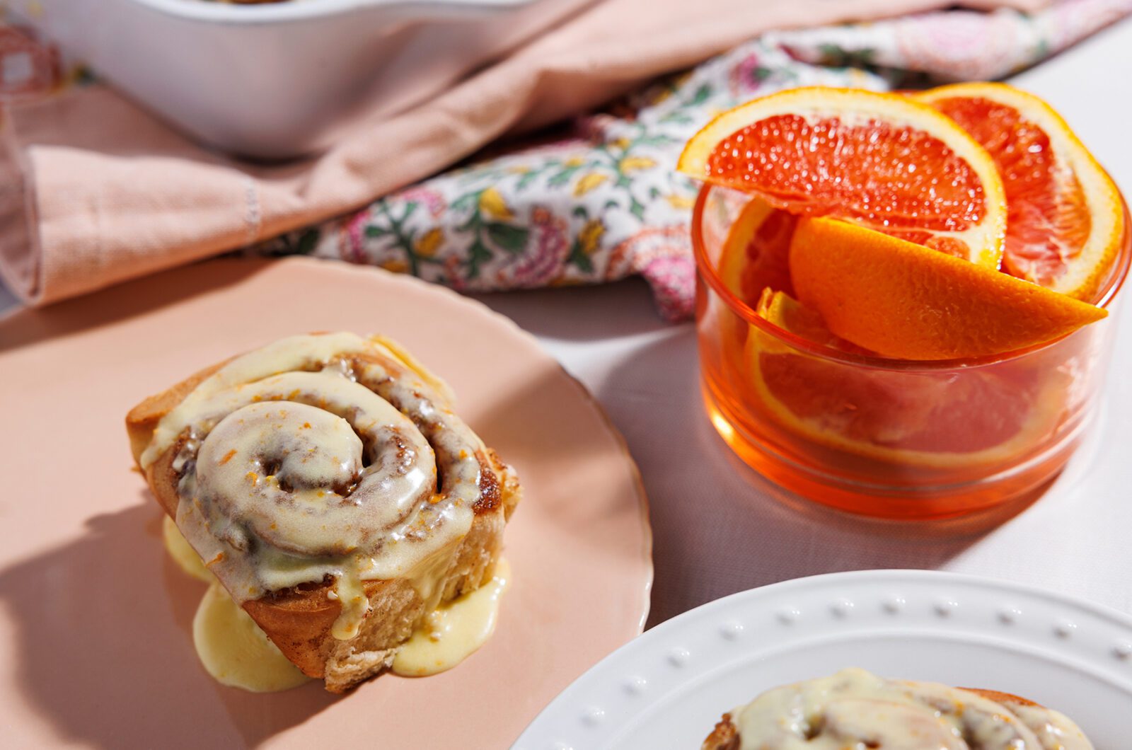 CINNAMON ROLLS WITH ORANGE GLAZE