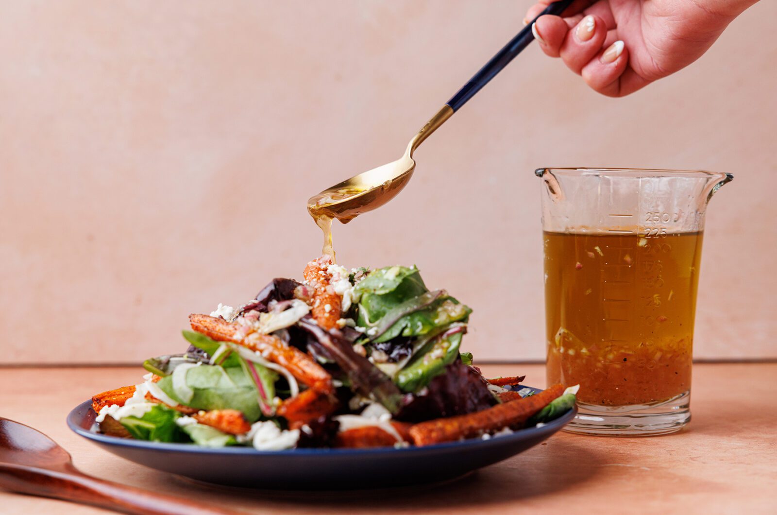 ROASTED CARROT & FENNEL SALAD WITH BOURBON BALSAMIC VINAIGRETTE