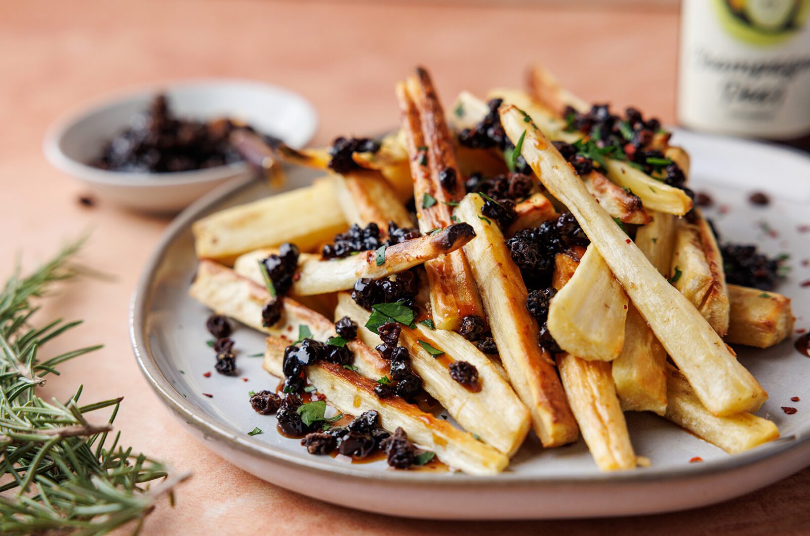 ROASTED PARSNIPS WITH PICKLED CURRANTS